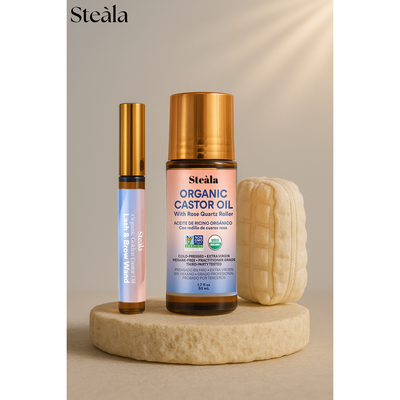 Steàla GoldenRoot Roll-On & Brow Set